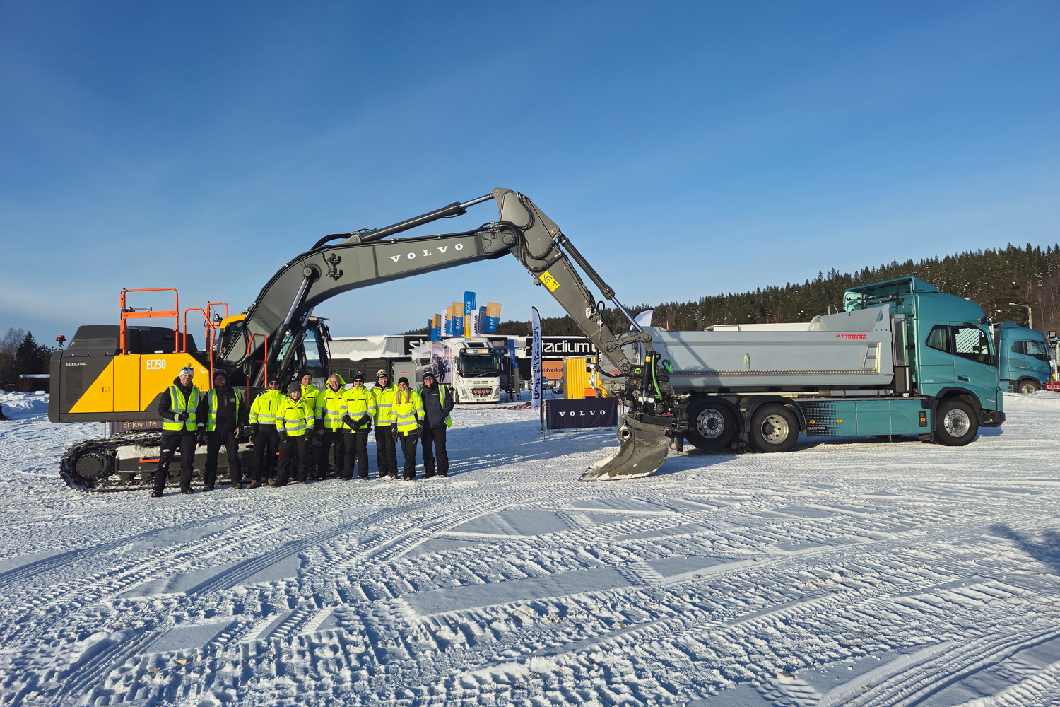 Specialister från Swecon och Volvo på plats under Swecon Electric Winter Experience i Sälen 2026
