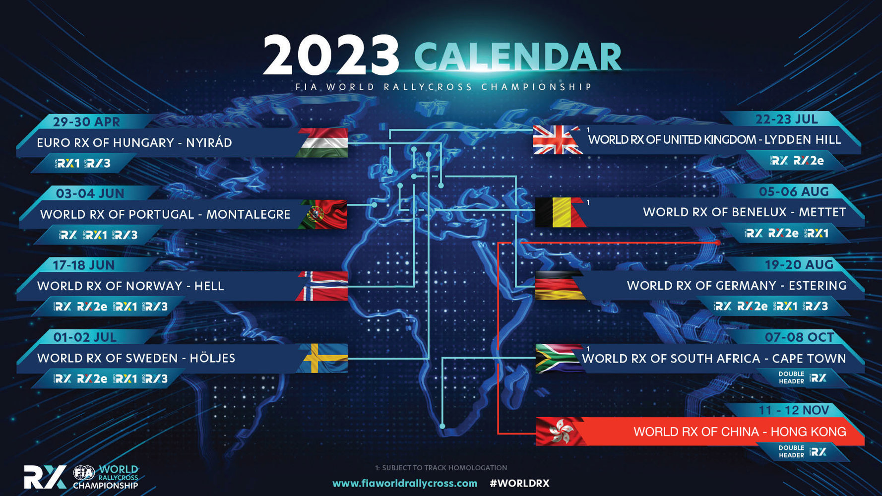 World RX 2023 - kalender World RX of China, Hongkong