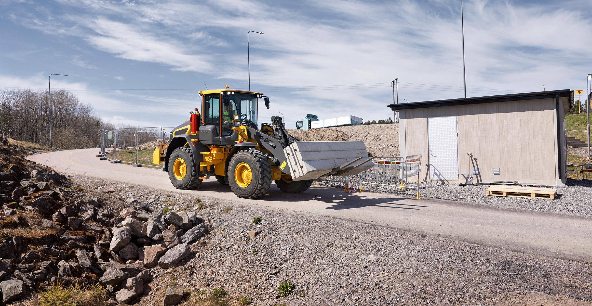 Volvo L90 Electric hjullastare hos Wasa-Åkarn