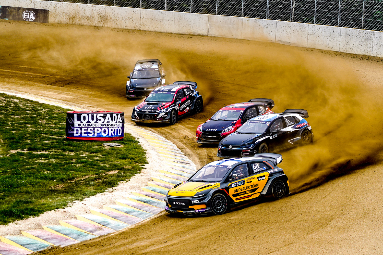 Niclas Grönholm, CE Dealer Team by Volvo Construction Equipment, vann premiären i World RX of Portugal i Lousada 2025.