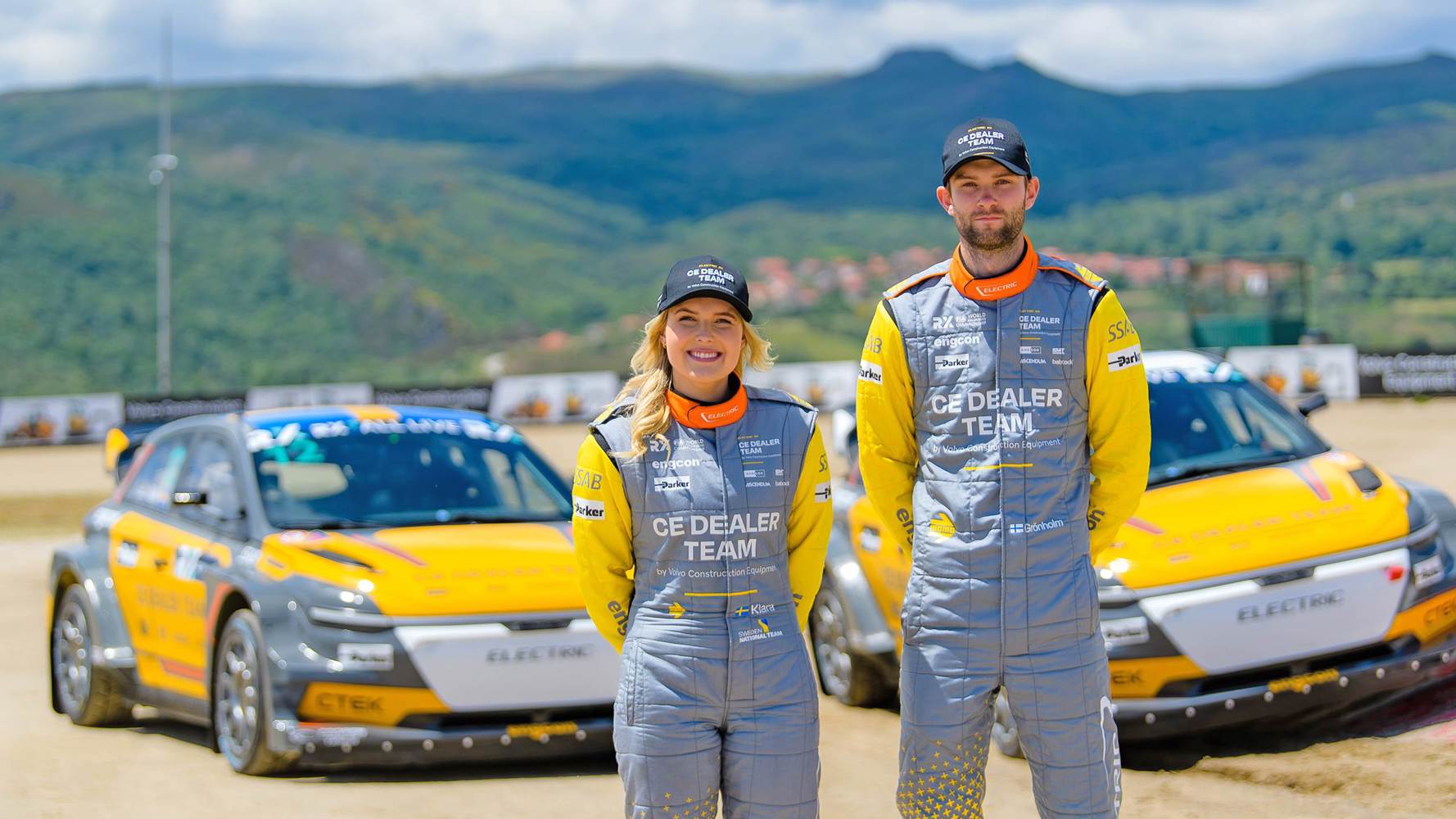 Klara Andersson och Niclas Grönholm i CE Dealer Team by Volvo Construction Equipment 2023