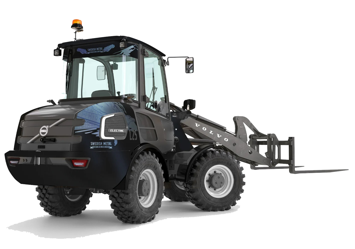 Volvo L25 Electric Swedish Metal Edition hjullastare - Sweden Rock Festival 2025