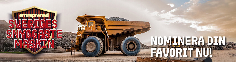 Sveriges snyggaste maskin arrangeras av tidningen Entreprenad. Vinnaren prisas p&aring; Svenska Maskinm&auml;ssan 2026