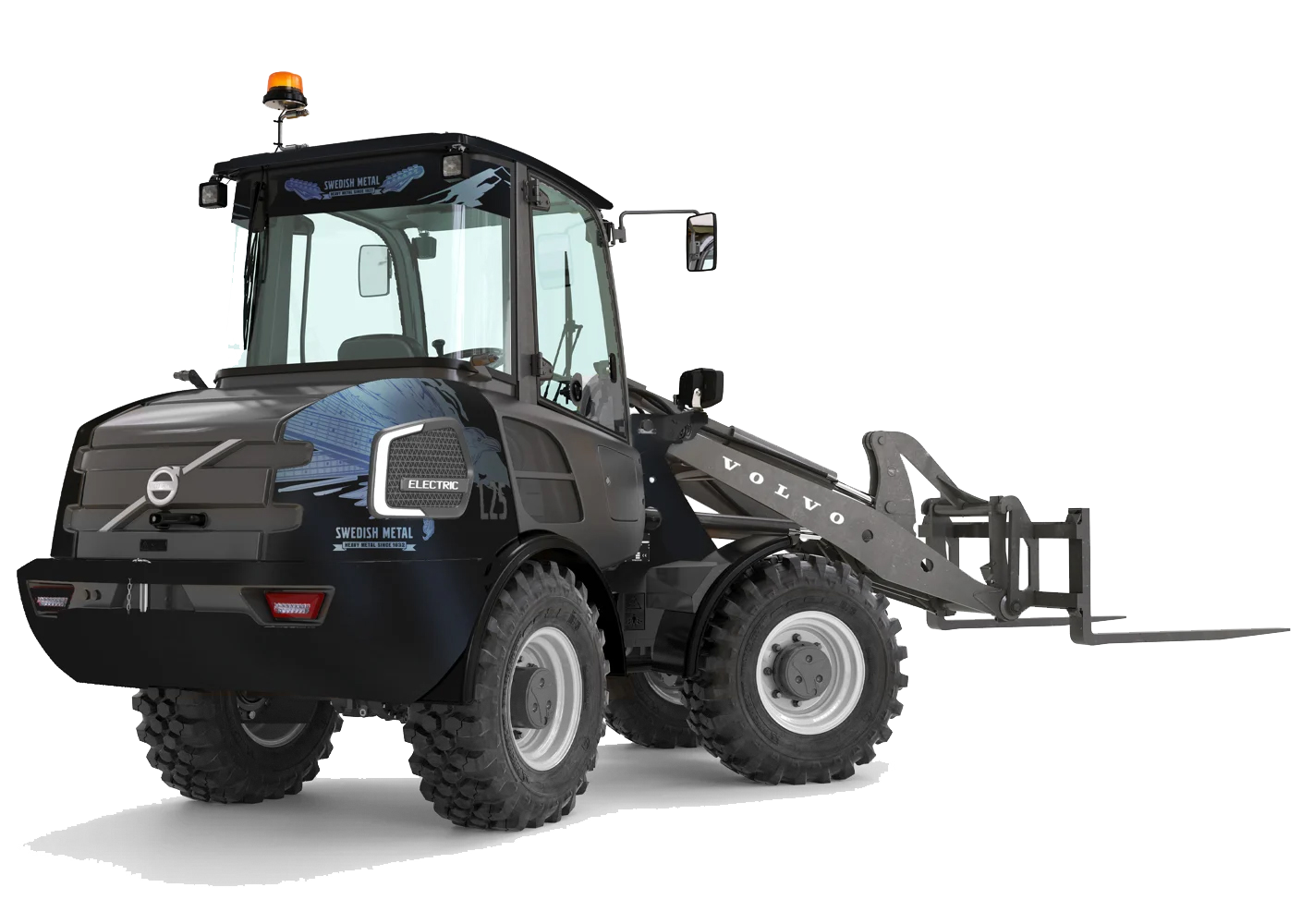 Volvo L25 Electric Swedish Metal Edition hjullastare - Sweden Rock Festival 2025