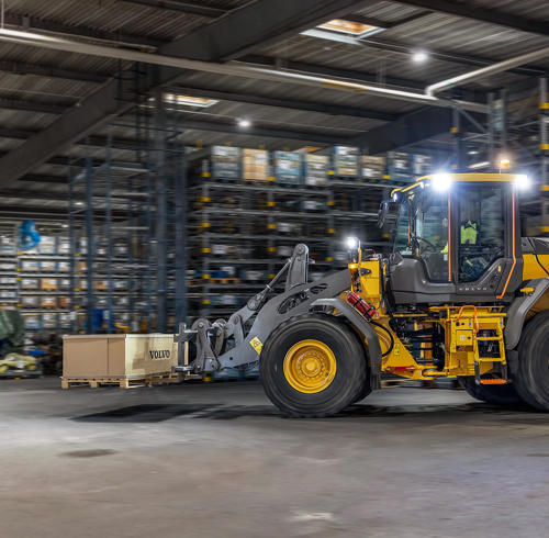 Hjullastaren L90 finns även med elektrisk drivlina